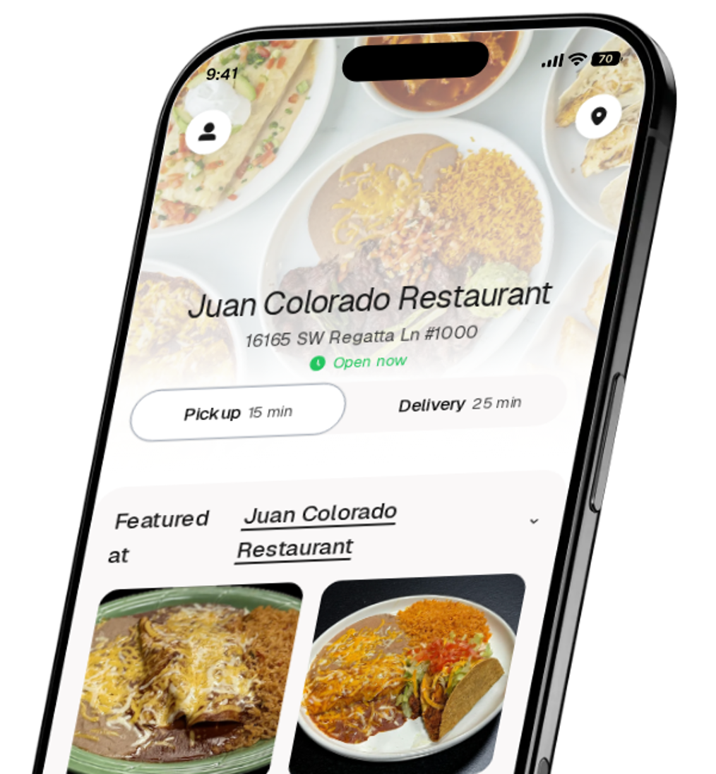 Juan Colorado Restaurant app preview
